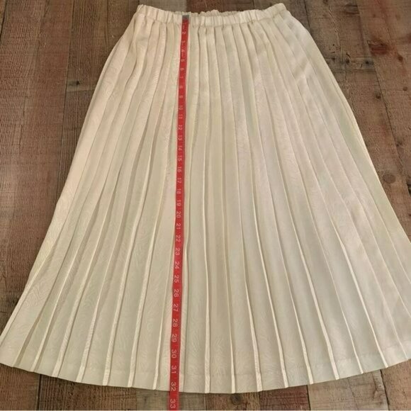 In the Mood vintage grandma core pale yellow lace blouse with skirt size 12 - Picture 6 of 13